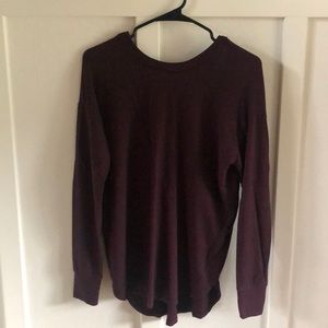 Athleta open back plum top